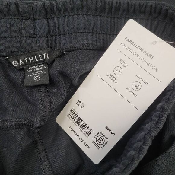 NWT Athleta Farallon Pant Sz XS Black Straight Cropped Casual Active 533741 - Picture 5 of 10